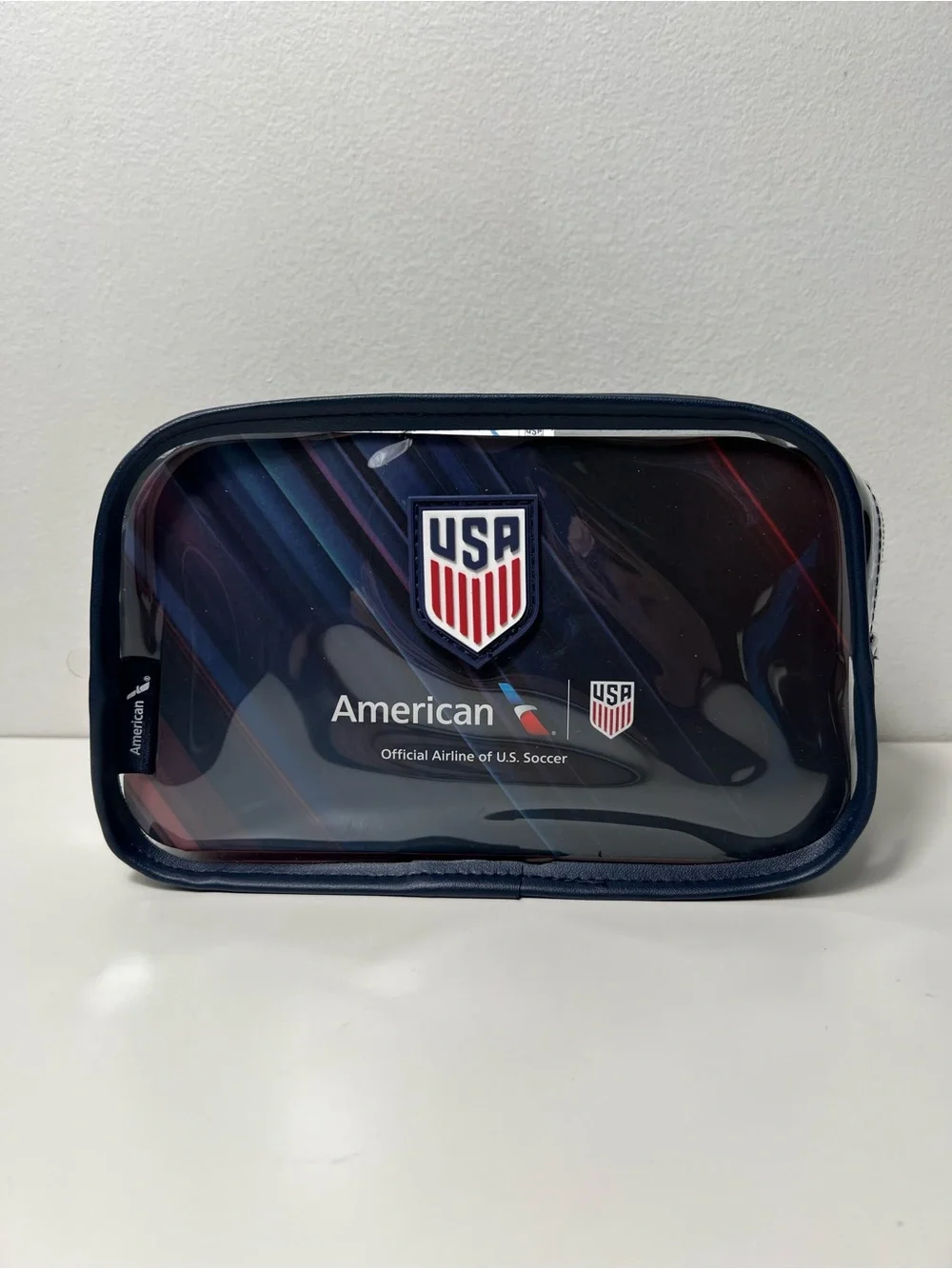 American Airlines FIFA Team USA World Cup Amenity Kit Clear Belt Bag Fanny Pack